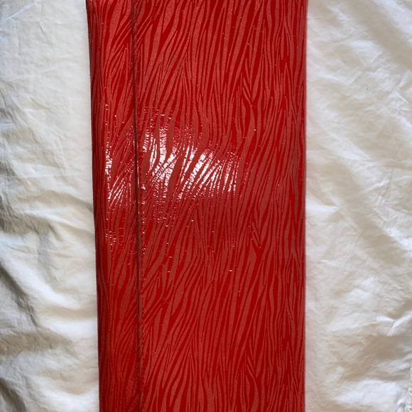 Carlos Falchi Zebra Print Clutch in Coral - Picture 9 of 12